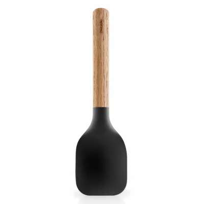 Produktbild von Eva Solo Nordic kitchen Rührlöffel, Kochlöffel, Löffel, Saucenlöffel, Topflöffel, Holz/Silikon, Schwarz, L 27 cm, 530460