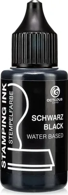 Immagine prodotto di Inchiostro per tamponi e timbri autoinchiostranti senza olio, nero 30 ml