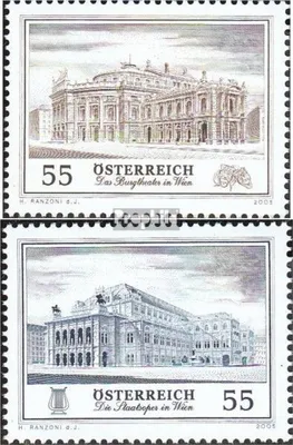 Produktbild von Briefmarken Österreich 2005 Mi 2555-2556 (kompl.Ausg.) postfrisch Burgtheater