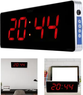 Zdjęcie produktu dla Cyfrowy zegar ścienny LED ze stopu aluminium do sypialni biurowej (godzina + minuta)
