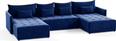 Produktbild von KEF Ecksofa Ben – U-Form – 365x80x180 cm – Liegefläche 140x350 cm – Mit Klappautomatik – Mit Schlaffunktion – Wellenfederung - Kronos 09