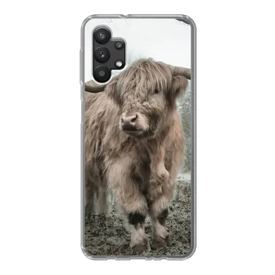Produktbild von MuchoWow® Handyhülle Schutzhülle Hülle für Samsung Galaxy A32 5G Schottische Highlander - Natur - Herbst - Tiere - Wildtiere - Wald Silikon Softcase Handy Hülle - Softcase