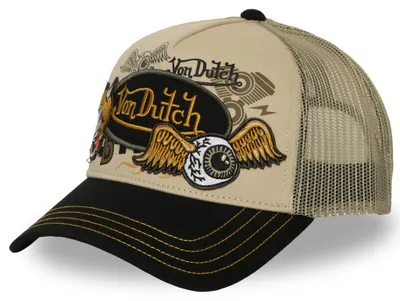 Produktbild von Von Dutch Originals Trucker Cap - PATCHES beige/black
