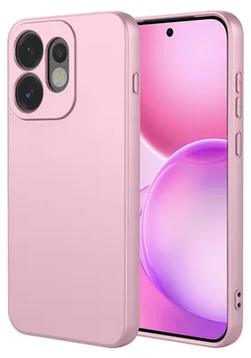 Productafbeelding van MobyDefend Hoesje - Geschikt voor Oppo Reno16  -  Matte Siliconen Backcover - Licht Roze