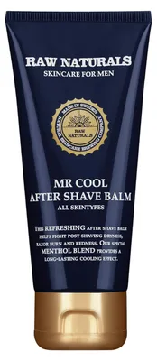 Image de Raw Naturals, Mr.Cool, 100 % végétalien, baume après-rasage rafraîchissant, 100 ml
