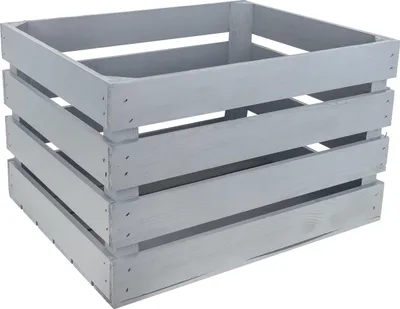 Image de Creative Deco Caisse en Bois Gris 50 x 40 x 30 cm - Caisse Rangement Bois