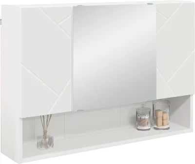 Immagine prodotto di vidaXL Armadietto a specchio da parete Bianco 80 x 17 x 55 cm in materiale derivato dal legno