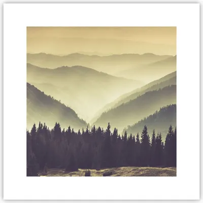 Produktbild von Poster - Poster ohne Rahmen - Berge Wald Natur - 30x30 cm - Wand Bild - Wanddeko - Wandbilder - Kunstposter - Wandposter - Bilder - Kunstdruck - Wanddekoration - Wandbild - P2XAC30x30-3820