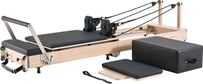 Produktbild von VEVOR Faltbarer Pilates-Reformer für das Heim-Fitnessstudio, Pilates-Bank mit doppeltem Widerstand – Federn und Seile, Gerätegewicht bis zu 181,44 kg