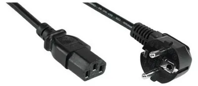 Produktbild von InLine Netzkabel, Schutzkontakt gewinkelt auf Kaltgerätestecker C13, 1,8m, 1,8 m