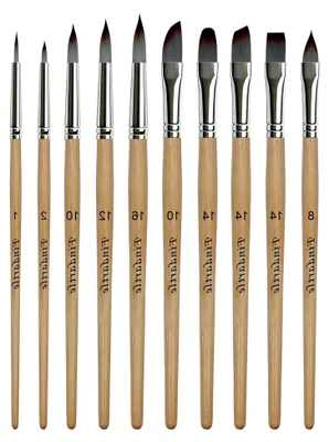 Produktbild von Aquarellpinsel Set mit 10 Pinsel für verschiedene Maltechniken