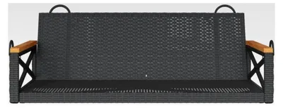 Produktbild von Hängebank Schwarz 109x62x40 cm aus Poly Rattan