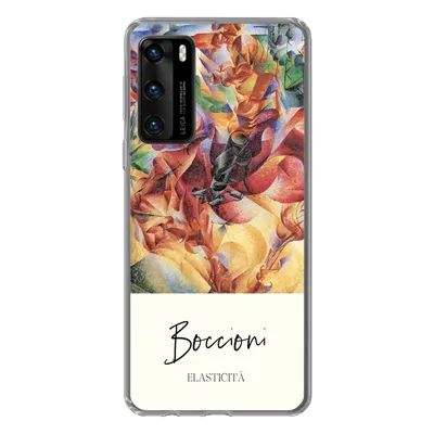 Produktbild von MuchoWow® Handyhülle Schutzhülle Hülle für Huawei P40 Kunst - Umberto Boccioni - Elasticità Silikon Softcase Handy Hülle - Handytasche