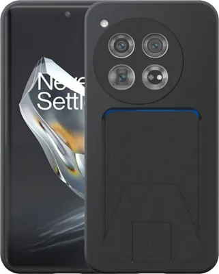 Immagine prodotto di Adatto per OnePlus 12 Custodia per telefono con scanalatura regolabile in pelle - Custodia flessibile in silicone TPU con scanalatura regolabile in pelle - Nero - Smartphonica
