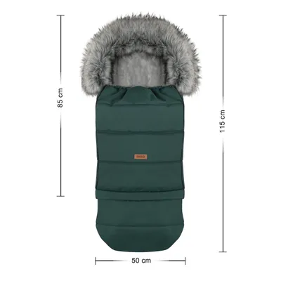 Produktbild von Babyschlafsack für Kinderwagen/Hochstuhl/Schlitten, wasserdicht, 115/85 cm, Grün