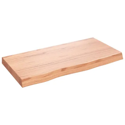 Obrázek produktu pro vidaXL Umyvadlová deska světle hnědá 80x40x(2-6) cm ošetřené masivní dřevo