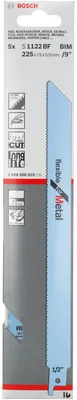Produktbild von Medium-Thick Metal flexible S 1122 BF Säbelsägeblatt, 0,9 x 19 x 225 mm, 5-tlg