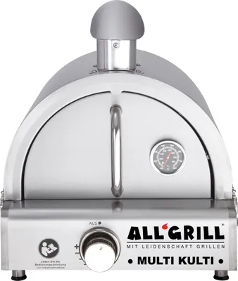Obrázok produktu pre Allgrill MULTI-KULTI Set 2 ohňovzdorný - plynový gril + nerezový kryt na pizzu s komínom