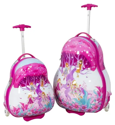 Produktbild von Kindertrolley Set für Mädchen, 2-teilig, Elfenmotiv in Rosa