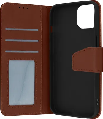 Immagine prodotto di Custodia flip in pelle di vacchetta premium per Apple iPhone 14 Pro - Marrone