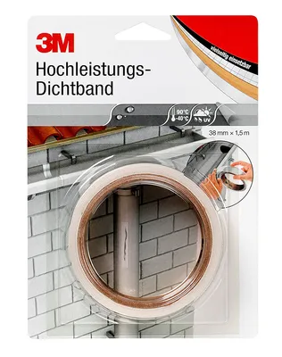 Produktbild von 3M Hochleistungs Dichtband 4412 Maße: 38 mm x 1,5 m weiß