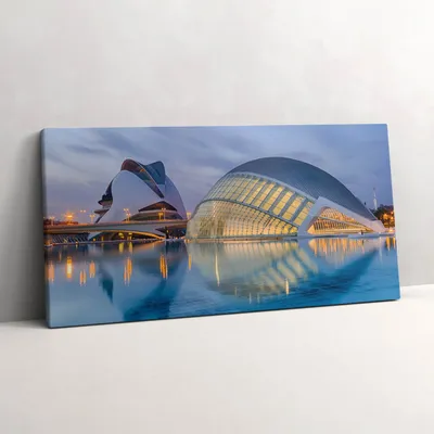 Produktbild von Sonnenuntergang in der Stadt – Leinwandbild Wandbild – 100x50 cm – Leinwandbilder – Wandbilder – Schlafzimmer – Flur