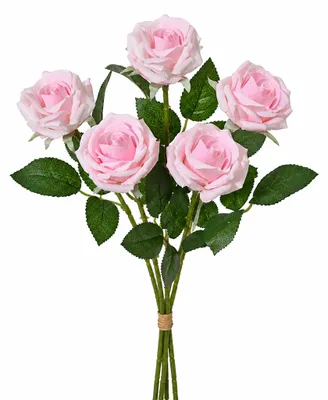 Produktbild von Künstliche Rosen mit Stiel 8x55cm 5 Stück Rosa