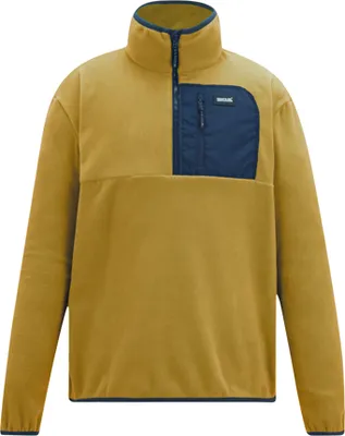 Produktbild von Regatta - "Frankie" Fleece-Oberteil für Herren, mit halbem Reißverschluss RG12566 (S) (Holzbraun/Marine)