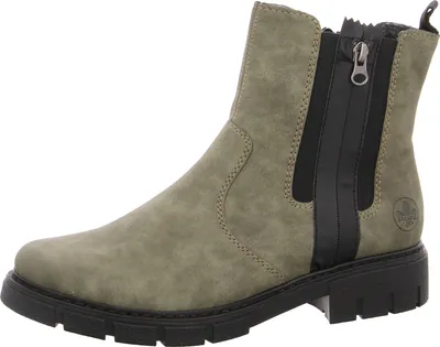 Immagine prodotto di Rieker donna stivaletto Chelsea boot zip chic marmorizzato Z3560, misura:38 EU, colore:Verde