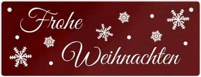 Produktbild von Weihnachten Metallschild in rot zum Thema Weihnachten