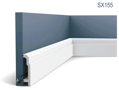 Produktbild von Orac Decor SX155 LUXXUS Sockelleiste Profil-Boden-Kabelschutz-Leiste stoßfest 2m