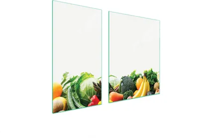 Produktbild von Herdabdeckplatten 2 teilig 90x52 Glaskeramikkochfeld Abdeckung Glas Schneidebrett Gemüse Bunt