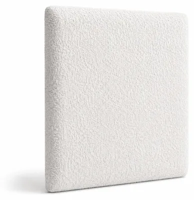 Immagine prodotto di LIKMA Pannello Imbottito Da Parete Bouclé Bianco 30x30 cm , Cuscino Decorativo Modulare, Testiera Letto, Tessuto Quelle