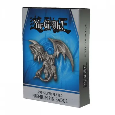 Image de Yu-Gi-Oh  Blue Eyes White Dragon Plaqué Argent XL Premium Pin Badge