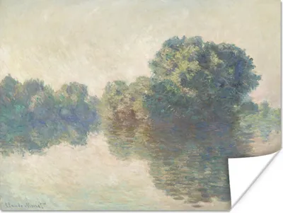 Produktbild von MuchoWow® Poster Die Seine bei Giverny - Gemälde von Claude Monet 160x120 cm - Foto Plakat