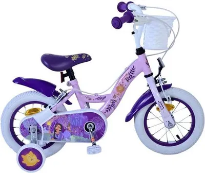 Produktbild von Disney Wish Kinderfahrrad - Mädchen - 12 Zoll - Lila - Zwei Handbremsen