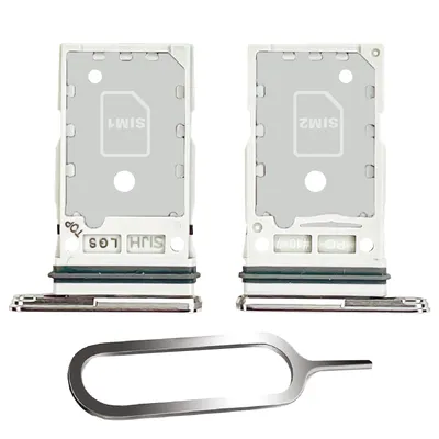 Produktbild von SAMSUNG GALAXY S22 ULTRA 5G SIM KARTEN HALTER TRAY ADAPTER FACH STECKER SLOT NADEL DUAL PHANTOM WHITE WEIß