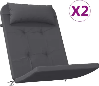 Produktbild von vidaXL Adirondack-Auflagen 2 Stk. Anthrazit Oxford-Gewebe