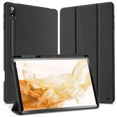 Immagine prodotto di Dux Dukes - Custodia compatibile con Samsung Galaxy Tab S8 Plus (2022) - Rivestimento in Pelle finta - Nero