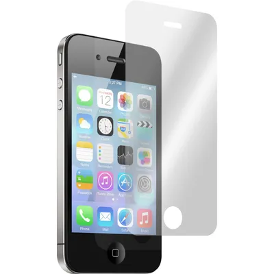 A smartphone and a screen protector are shown against a white background.