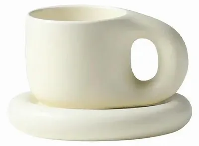 Image de Tasse à café en céramique avec soucoupe, 300 ml