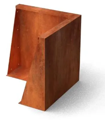 Productafbeelding van Fronta Keerwanden Cortenstaal Hoekstuk Buitenhoek 500 x 200 x 350 mm Geroba