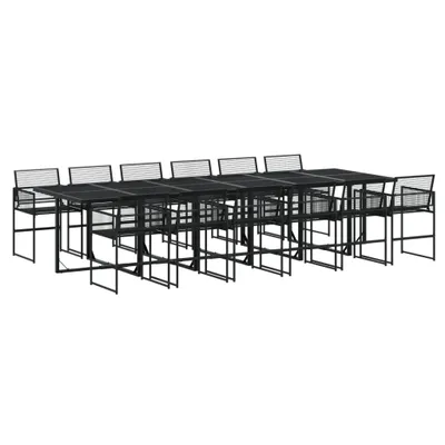 Produktbild von "SALE 2026" 13-tlg. Garten-Essgruppe - elegantes Design - Sitzgruppe/Gartenmöbel-Set - Schwarz Poly Rattan - Terassenmöbel DEMöbel753259