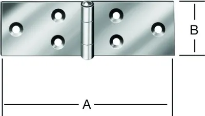 Produktbild von VORMANN Möbel-Tischband L 120mm,B 33mm Stahl verzinkt