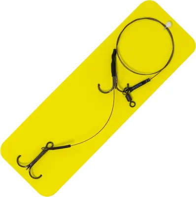 Produktbild von Seika Pro DB 50cm Vorfach - Stahlvorfach mit 2 Drillingen, Größe/Tragkraft:Gr. 4 / 9kg