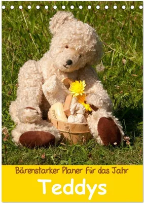 Produktbild von Bärenstarker Planer für das Jahr - Teddys (Tischkalender 2026 DIN A5 hoch), CALVENDO Monatskalender
