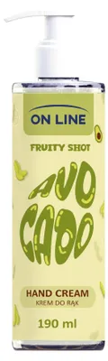 Imagen del producto de Crema de manos con extracto de aguacate "Fruity Shot", disponible en línea, 190 ml