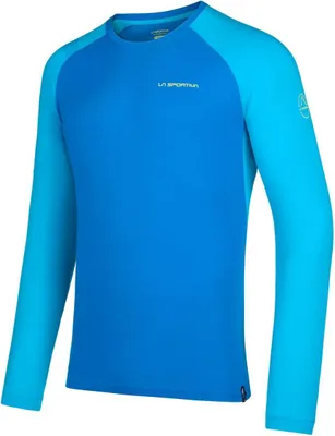 Langarmshirt in Blau von La Sportiva; Modell "Back Logo Long Sleeve M"; geeignet für Herren.