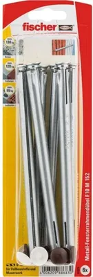 Produktbild von Fensterrahmendübel F 10 M 152 (silber, 6 Stück, mit Schraube)