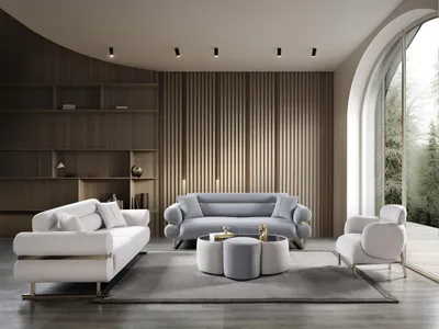 Produktbild von Sofagarnitur 3 2 1 Sitzer Set Design Sofa Polster Couchen Couch Modern Weiß
